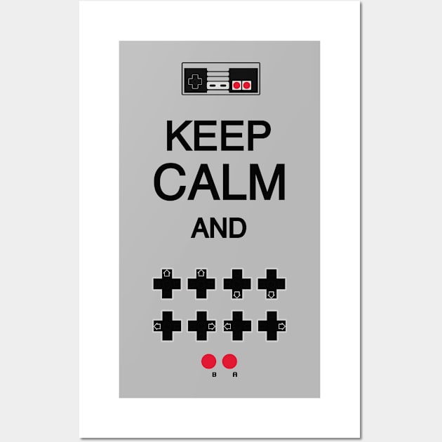 Keep Calm Konami Code Wall Art by DROLO